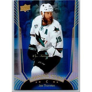 2016-17 JOE THORNTON UPPER DECK SHINING STARS BLUE CARD #SS25